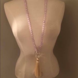 Betsy Pittard tassel necklace